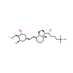 C[C@H](CCCC(C)(C)O)[C@@H]1CC[C@@H]2/C(=C/C=C3C[C@@H](O)C(=CCF)[C@H](O)C3)CCC[C@]21C ZINC000028645537