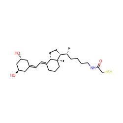 C[C@H](CCCCNC(=O)CS)[C@H]1CC[C@H]2/C(=C/C=C3C[C@@H](O)C[C@H](O)C3)CCC[C@@]21C ZINC000049807911