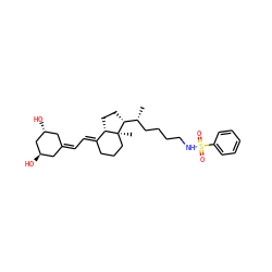 C[C@H](CCCCNS(=O)(=O)c1ccccc1)[C@H]1CC[C@H]2/C(=C/C=C3C[C@@H](O)C[C@H](O)C3)CCC[C@@]21C ZINC000049808203