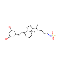 C[C@H](CCCCNS(C)(=O)=O)[C@H]1CC[C@H]2/C(=C/C=C3C[C@@H](O)C[C@H](O)C3)CCC[C@@]21C ZINC000049808375