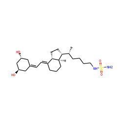 C[C@H](CCCCNS(N)(=O)=O)[C@H]1CC[C@H]2/C(=C/C=C3C[C@@H](O)C[C@H](O)C3)CCC[C@@]21C ZINC000049807572