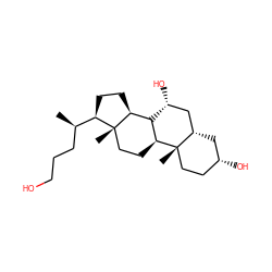 C[C@H](CCCO)[C@H]1CC[C@H]2[C@H]3[C@H](CC[C@@]21C)[C@@]1(C)CC[C@@H](O)C[C@H]1C[C@H]3O ZINC000029136099
