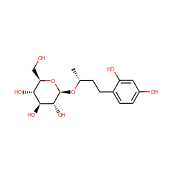 C[C@H](CCc1ccc(O)cc1O)O[C@@H]1O[C@H](CO)[C@@H](O)[C@H](O)[C@H]1O ZINC000103237484