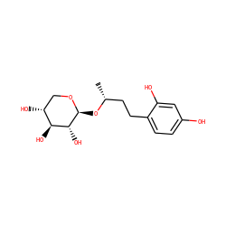 C[C@H](CCc1ccc(O)cc1O)O[C@@H]1OC[C@@H](O)[C@H](O)[C@H]1O ZINC000103237489