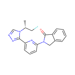 C[C@H](CF)n1cnnc1-c1cccc(N2Cc3ccccc3C2=O)n1 ZINC001772654727