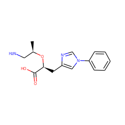 C[C@H](CN)O[C@@H](Cc1cn(-c2ccccc2)cn1)C(=O)O ZINC000034321866