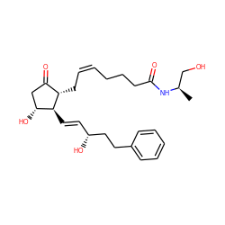 C[C@H](CO)NC(=O)CCC/C=C\C[C@H]1C(=O)C[C@@H](O)[C@@H]1/C=C/[C@@H](O)CCc1ccccc1 ZINC000299864193