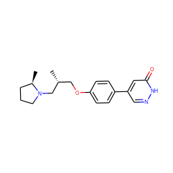 C[C@H](COc1ccc(-c2cn[nH]c(=O)c2)cc1)CN1CCC[C@H]1C ZINC000084706629