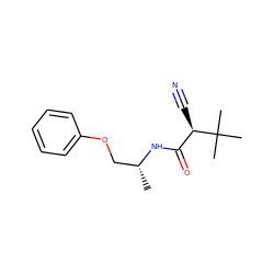 C[C@H](COc1ccccc1)NC(=O)[C@@H](C#N)C(C)(C)C ZINC000029339368