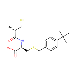 C[C@H](CS)C(=O)N[C@@H](CSCc1ccc(C(C)(C)C)cc1)C(=O)O ZINC000001903249