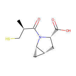 C[C@H](CS)C(=O)N1[C@H](C(=O)O)C[C@@H]2C[C@@H]21 ZINC000026249401