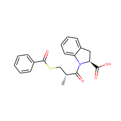 C[C@H](CSC(=O)c1ccccc1)C(=O)N1c2ccccc2C[C@H]1C(=O)O ZINC000005759621