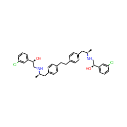 C[C@H](Cc1ccc(CCc2ccc(C[C@@H](C)NC[C@H](O)c3cccc(Cl)c3)cc2)cc1)NC[C@H](O)c1cccc(Cl)c1 ZINC000049917570