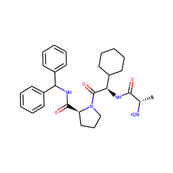 C[C@H](N)C(=O)N[C@@H](C(=O)N1CCC[C@H]1C(=O)NC(c1ccccc1)c1ccccc1)C1CCCCC1 ZINC000059201500