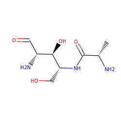 C[C@H](N)C(=O)N[C@H](CO)[C@H](O)[C@H](N)C=O ZINC000006486891