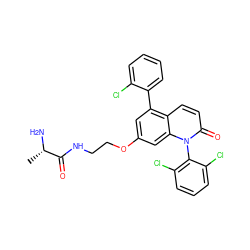 C[C@H](N)C(=O)NCCOc1cc(-c2ccccc2Cl)c2ccc(=O)n(-c3c(Cl)cccc3Cl)c2c1 ZINC000029125401