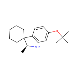 C[C@H](N)C1(c2ccc(OC(C)(C)C)cc2)CCCCC1 ZINC000066112423