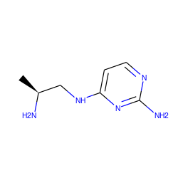 C[C@H](N)CNc1ccnc(N)n1 ZINC000143616737