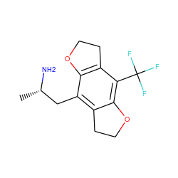 C[C@H](N)Cc1c2c(c(C(F)(F)F)c3c1OCC3)OCC2 ZINC000013862363