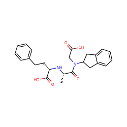 C[C@H](N[C@@H](CCc1ccccc1)C(=O)O)C(=O)N(CC(=O)O)C1Cc2ccccc2C1 ZINC000013599918