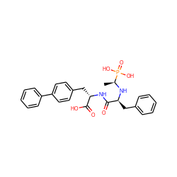 C[C@H](N[C@@H](Cc1ccccc1)C(=O)N[C@@H](Cc1ccc(-c2ccccc2)cc1)C(=O)O)P(=O)(O)O ZINC000026660455