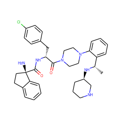 C[C@H](N[C@@H]1CCCNC1)c1ccccc1N1CCN(C(=O)[C@@H](Cc2ccc(Cl)cc2)NC(=O)[C@@]2(N)CCc3ccccc32)CC1 ZINC000028346124