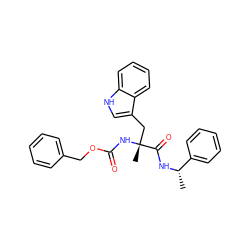 C[C@H](NC(=O)[C@@](C)(Cc1c[nH]c2ccccc12)NC(=O)OCc1ccccc1)c1ccccc1 ZINC000001538901