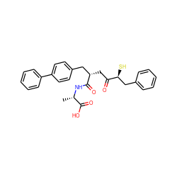 C[C@H](NC(=O)[C@@H](CC(=O)[C@@H](S)Cc1ccccc1)Cc1ccc(-c2ccccc2)cc1)C(=O)O ZINC001772576805