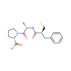 C[C@H](NC(=O)[C@@H](CS)Cc1ccccc1)C(=O)N1CCC[C@H]1C(=O)O ZINC000029478858