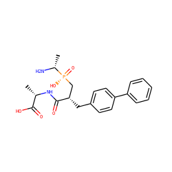 C[C@H](NC(=O)[C@@H](Cc1ccc(-c2ccccc2)cc1)C[P@@](=O)(O)[C@@H](C)N)C(=O)O ZINC000027103915