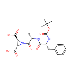 C[C@H](NC(=O)[C@@H](Cc1ccccc1)NC(=O)OC(C)(C)C)C(=O)N1[C@H](C(=O)O)[C@H]1C(=O)O ZINC000036178679