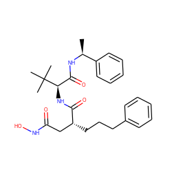 C[C@H](NC(=O)[C@@H](NC(=O)[C@H](CCCc1ccccc1)CC(=O)NO)C(C)(C)C)c1ccccc1 ZINC000027651585