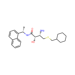 C[C@H](NC(=O)[C@@H](O)[C@H](N)CSCC1CCCCC1)c1cccc2ccccc12 ZINC000027984004