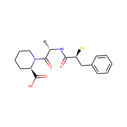 C[C@H](NC(=O)[C@@H](S)Cc1ccccc1)C(=O)N1CCCC[C@@H]1C(=O)O ZINC000013747314