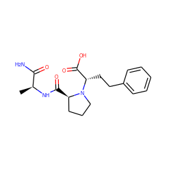 C[C@H](NC(=O)[C@@H]1CCCN1[C@@H](CCc1ccccc1)C(=O)O)C(N)=O ZINC000026481041