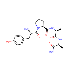 C[C@H](NC(=O)[C@H](C)NC(=O)[C@@H]1CCCN1C(=O)[C@@H](N)Cc1ccc(O)cc1)C(N)=O ZINC000095615306