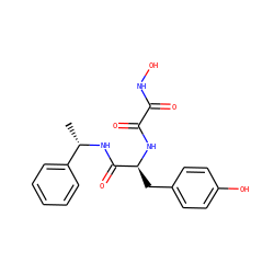 C[C@H](NC(=O)[C@H](Cc1ccc(O)cc1)NC(=O)C(=O)NO)c1ccccc1 ZINC000013439903