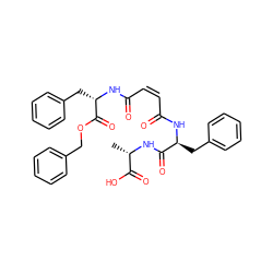 C[C@H](NC(=O)[C@H](Cc1ccccc1)NC(=O)/C=C\C(=O)N[C@@H](Cc1ccccc1)C(=O)OCc1ccccc1)C(=O)O ZINC000049780856