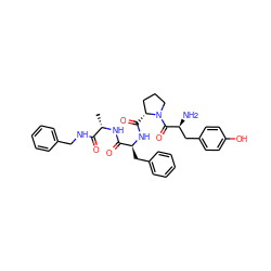 C[C@H](NC(=O)[C@H](Cc1ccccc1)NC(=O)[C@@H]1CCCN1C(=O)[C@@H](N)Cc1ccc(O)cc1)C(=O)NCc1ccccc1 ZINC000049722654