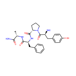 C[C@H](NC(=O)[C@H](Cc1ccccc1)NC(=O)[C@@H]1CCCN1C(=O)[C@@H](N)Cc1ccc(O)cc1)C(N)=O ZINC000013478590