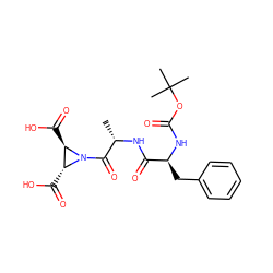 C[C@H](NC(=O)[C@H](Cc1ccccc1)NC(=O)OC(C)(C)C)C(=O)N1[C@H](C(=O)O)[C@H]1C(=O)O ZINC000036178676