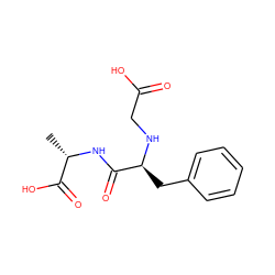 C[C@H](NC(=O)[C@H](Cc1ccccc1)NCC(=O)O)C(=O)O ZINC000027728466