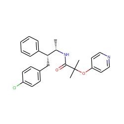 C[C@H](NC(=O)C(C)(C)Oc1ccncc1)[C@H](Cc1ccc(Cl)cc1)c1ccccc1 ZINC000036294812