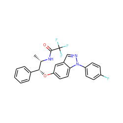 C[C@H](NC(=O)C(F)(F)F)[C@H](Oc1ccc2c(cnn2-c2ccc(F)cc2)c1)c1ccccc1 ZINC000114682226