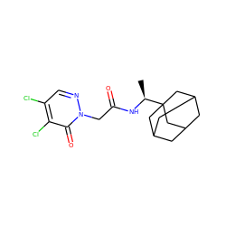 C[C@H](NC(=O)Cn1ncc(Cl)c(Cl)c1=O)C12CC3CC(CC(C3)C1)C2 ZINC000004931908