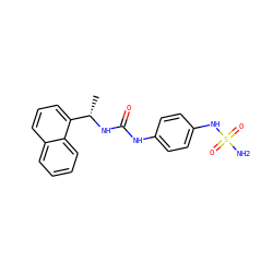 C[C@H](NC(=O)Nc1ccc(NS(N)(=O)=O)cc1)c1cccc2ccccc12 ZINC000095586166