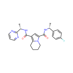 C[C@H](NC(=O)c1cc(C(=O)N[C@H](C)c2ccc(F)cc2)n2c1CCCC2)c1ncccn1 ZINC000146146041