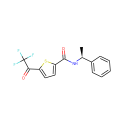 C[C@H](NC(=O)c1ccc(C(=O)C(F)(F)F)s1)c1ccccc1 ZINC000029069818