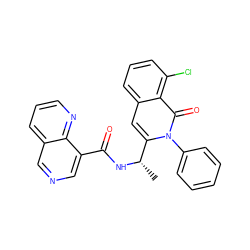 C[C@H](NC(=O)c1cncc2cccnc12)c1cc2cccc(Cl)c2c(=O)n1-c1ccccc1 ZINC000205658240