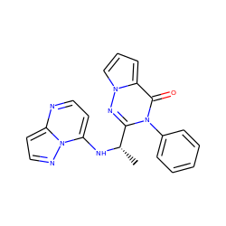 C[C@H](Nc1ccnc2ccnn12)c1nn2cccc2c(=O)n1-c1ccccc1 ZINC000205604145